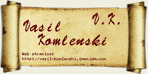 Vasil Komlenski vizit kartica